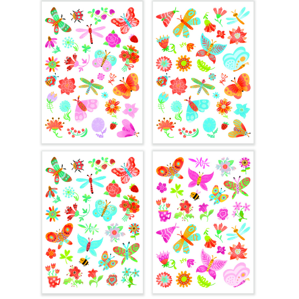 Set de tatuaje temporare pentru copii „Vise cu flori”, 120 buc.