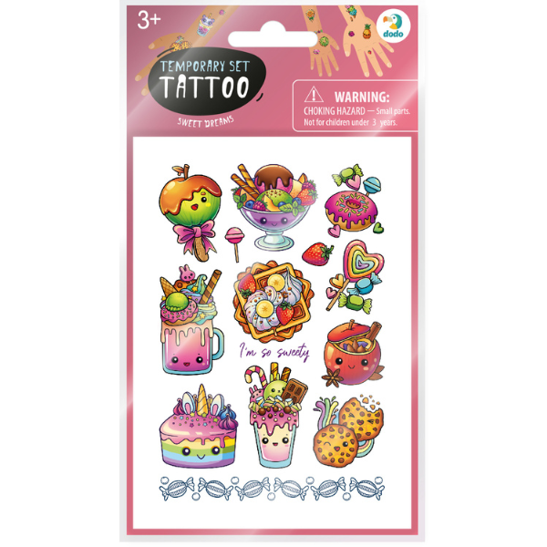 Set de tatuaje temporare pentru copii „Vise dulci”, 40 buc.