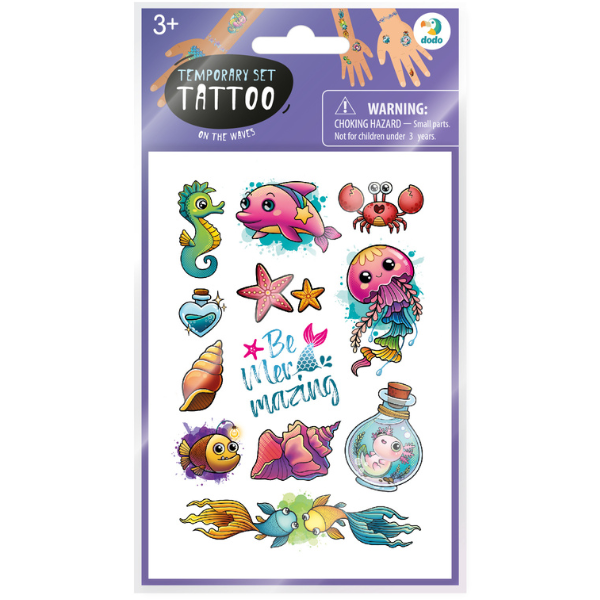 Set de tatuaje temporare pentru copii "Pe valuri", 40 buc.
