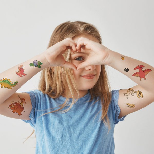 Set de tatuaje temporare pentru copii „Dinozauri”, 46 buc.