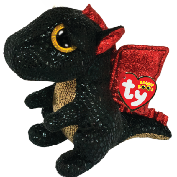 Dragonul negru Grindal 15 cm (Beanie Boos)..