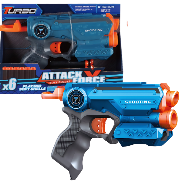 Pistol cu 6 gloanțe rotunde..