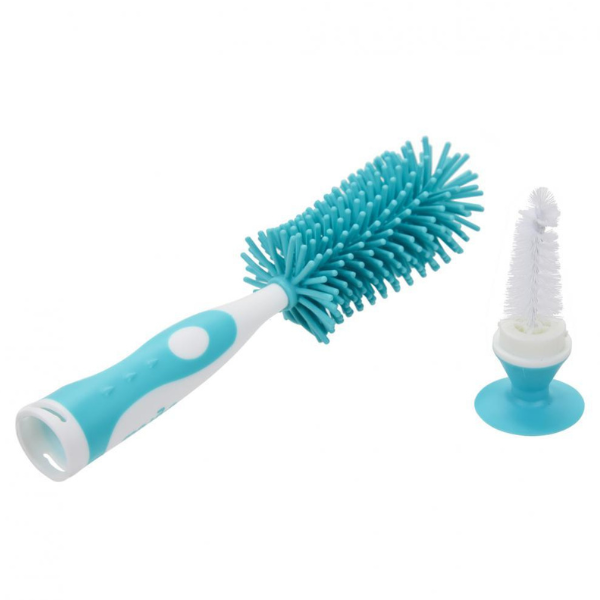 Perie 2 in 1 pentru biberoane, din silicon