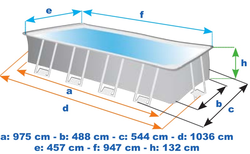 Piscina Carcas Metal ULTRA XTR FRAME 975х488х132см, 54368L