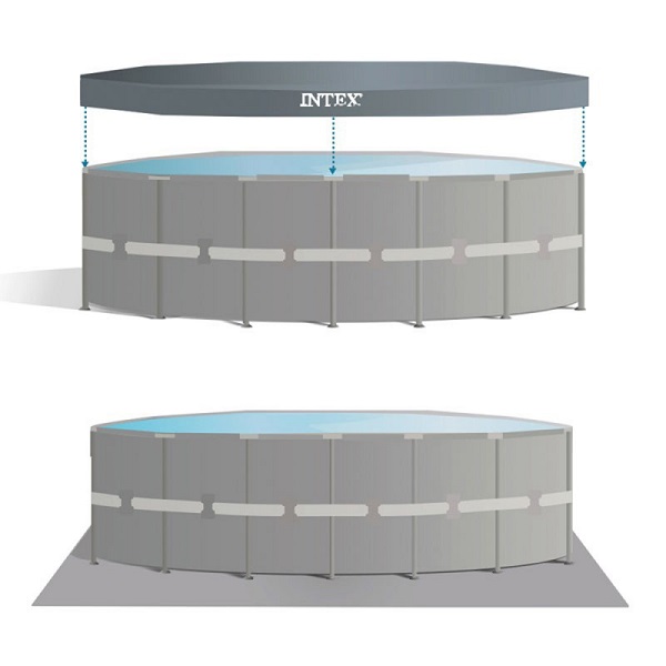 Piscină PRISM FRAME CLEARVIEW 427x107cm, 12706L, cadru metalic