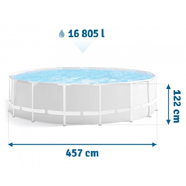 Piscină PRISM FRAME PREMIUM 457x122cm, 16805L, cadru metalic
