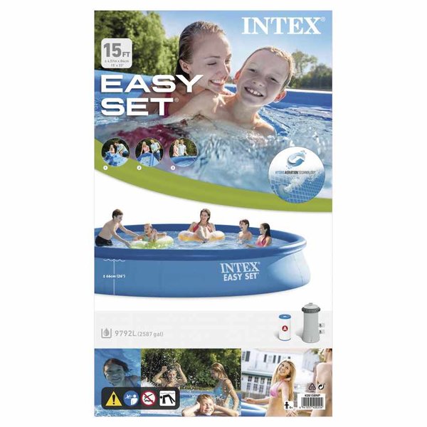 Piscina EASY SET 457×84сm, 9792L cu pompa-filtru