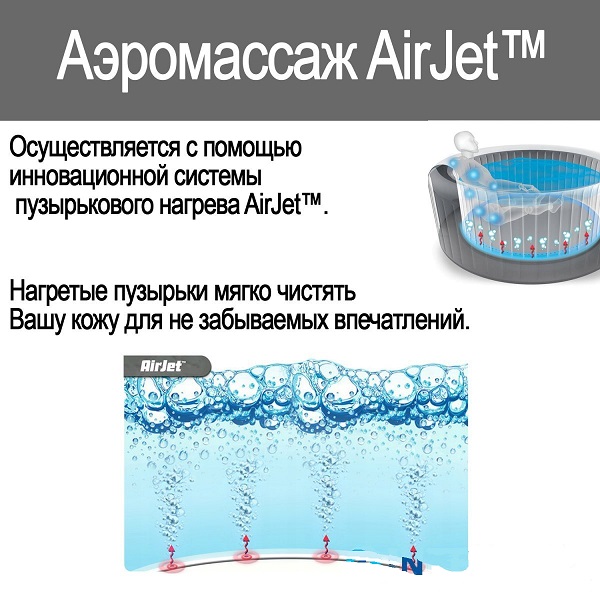 Jacuzzi SPA gonflabil Jet & Bubble 201x71cm, 795L, 4 persoane