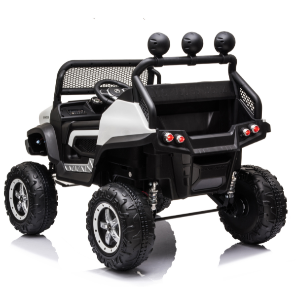 Masinuta electrica MERCEDES BENZ UNIMOG, 12V14Ah, motor 25Wx4, roți EVA, scaune din piele