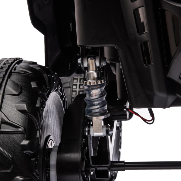 Masinuta electrica MERCEDES BENZ UNIMOG, 12V14Ah, motor 25Wx4, roți EVA, scaune din piele