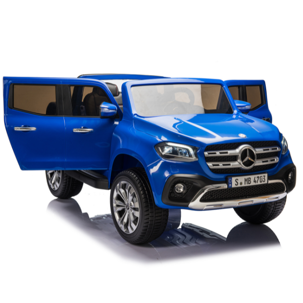 Masinuta electrica MERCEDES X-CLASS, 12V7Ah, motor 45Wx2, roți EVA, scaune din piele