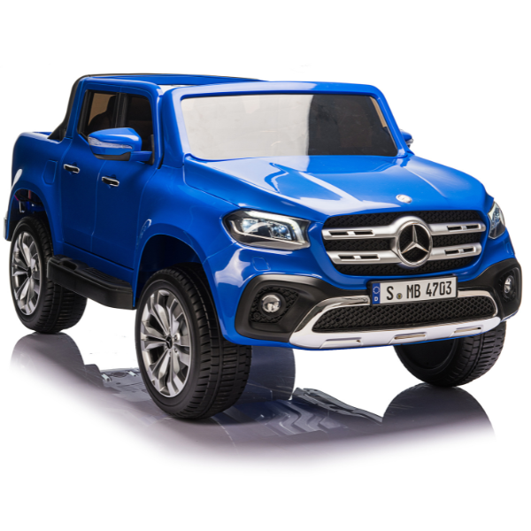 Masinuta electrica MERCEDES X-CLASS, 12V7Ah, motor 45Wx2, roți EVA, scaune din piele