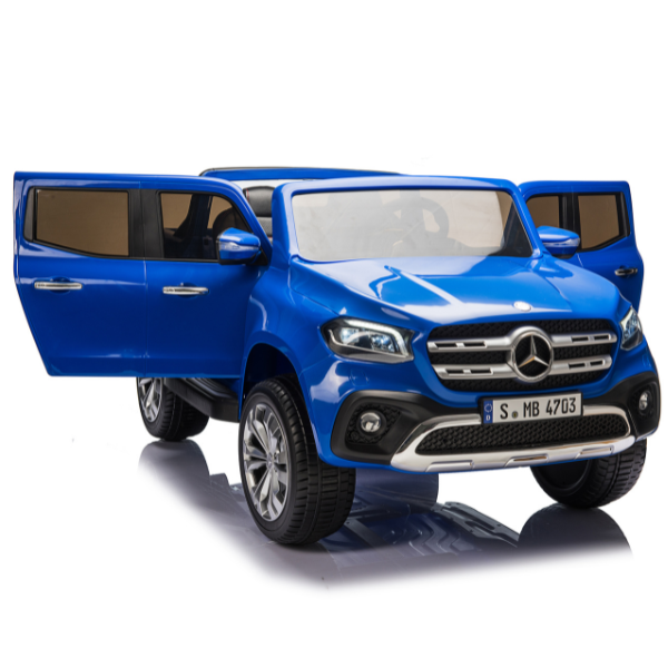 Masinuta electrica MERCEDES X-CLASS, 12V7Ah, motor 45Wx2, roți EVA, scaune din piele