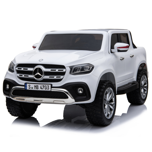 Masinuta electrica MERCEDES X-CLASS, 12V7Ah, motor 45Wx2, roți EVA, scaune din piele