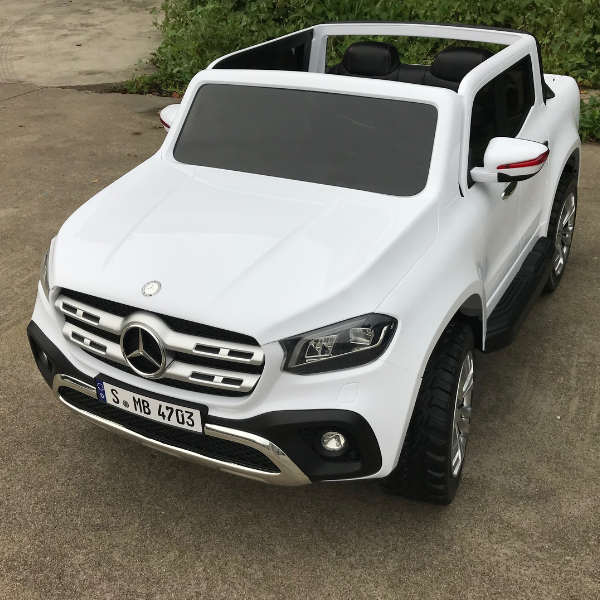 Masinuta electrica MERCEDES X-CLASS, 12V7Ah, motor 45Wx2, roți EVA, scaune din piele