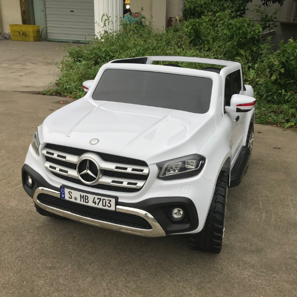 Masinuta electrica MERCEDES X-CLASS, 12V7Ah, motor 45Wx2, roți EVA, scaune din piele