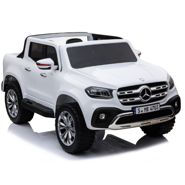 Masinuta electrica MERCEDES X-CLASS, 12V7Ah, motor 45Wx2, roți EVA, scaune din piele