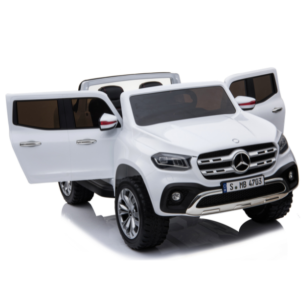 Masinuta electrica MERCEDES X-CLASS, 12V7Ah, motor 45Wx2, roți EVA, scaune din piele