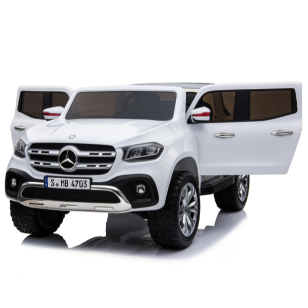 Masinuta electrica MERCEDES X-CLASS, 12V7Ah, motor 45Wx2, roți EVA, scaune din piele