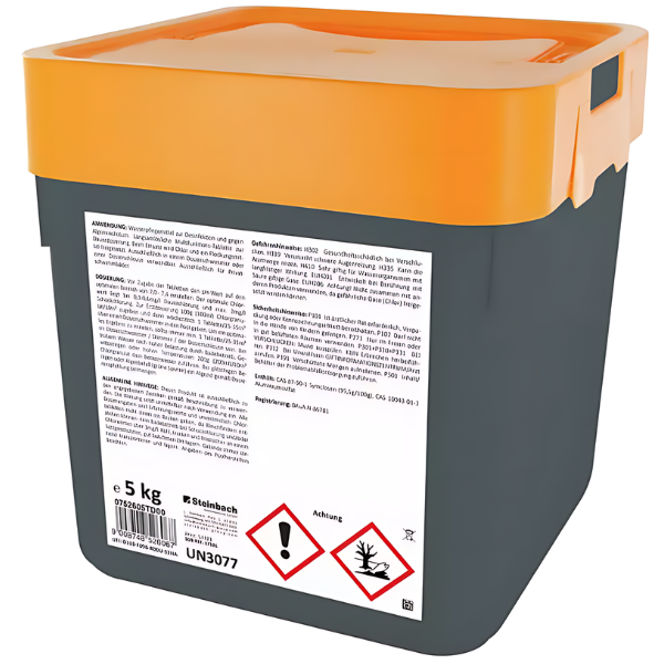 Pastile multifuncționale de clor 200 g „Quattro – tabs”, 5 kg