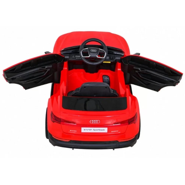 Masinuta electrica AUDI E-TRON SPORTBACK, 12V7Ah, motor 390 x 4, roti EVA, scaun din piele