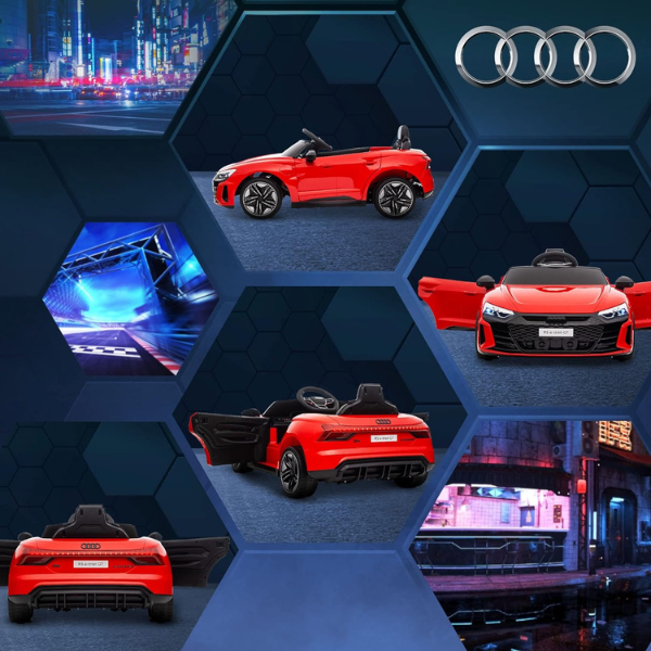 Masinuta electrica AUDI E-TRON SPORTBACK, 12V7Ah, motor 390 x 4, roti EVA, scaun din piele