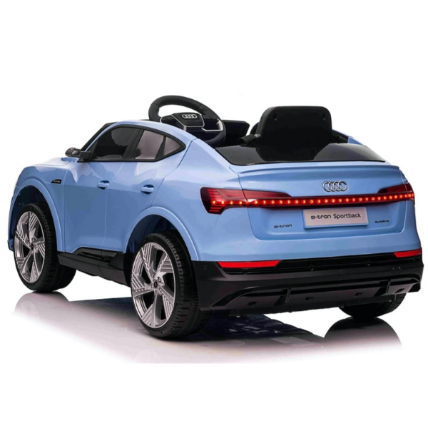 Masinuta electrica AUDI E-TRON SPORTBACK, 12V7Ah, motor 390 x 4, roti EVA, scaun din piele.