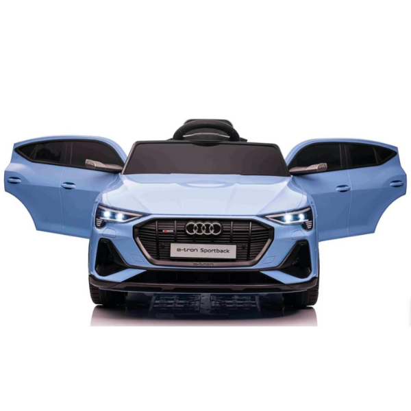 Masinuta electrica AUDI E-TRON SPORTBACK, 12V7Ah, motor 390 x 4, roti EVA, scaun din piele.