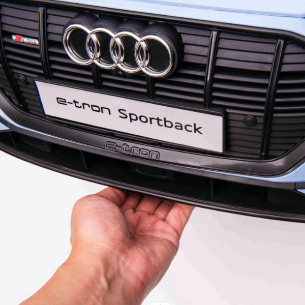 Masinuta electrica AUDI E-TRON SPORTBACK, 12V7Ah, motor 390 x 4, roti EVA, scaun din piele.
