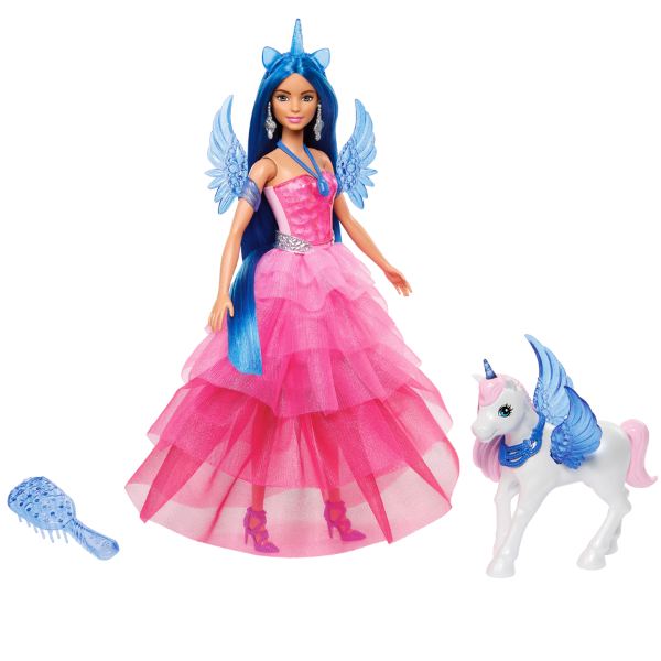 Set de joacă de colecție „Barbie cu Unicorn”, cu accesorii