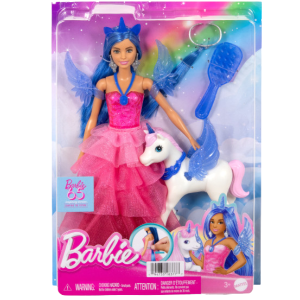Set de joacă de colecție „Barbie cu Unicorn”, cu accesorii