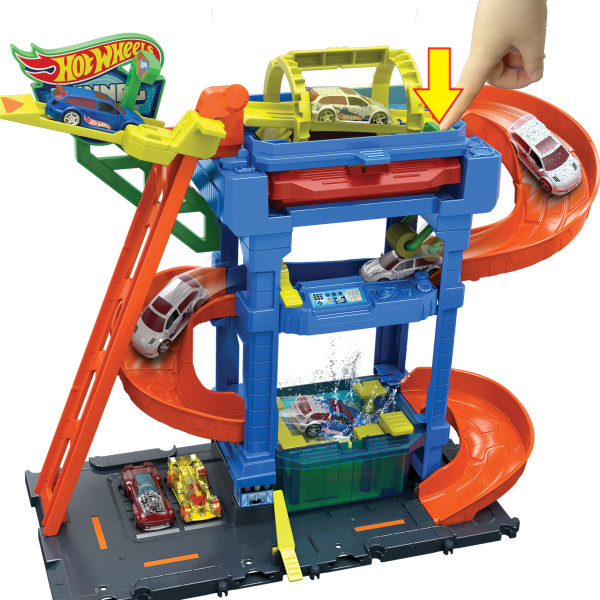 Hot Wheels Track „Spălătorie Tunel urban Twist”