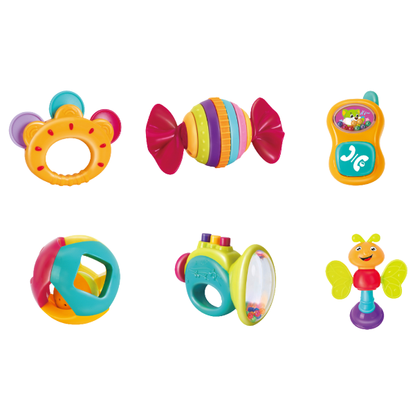 Set de zornăitoare cu dentiție „Rocking”, 6 modele
