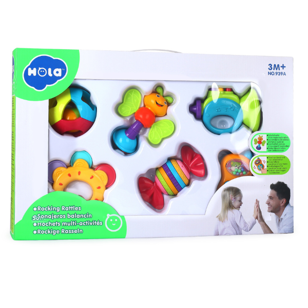 Set de zornăitoare cu dentiție „Rocking”, 6 modele