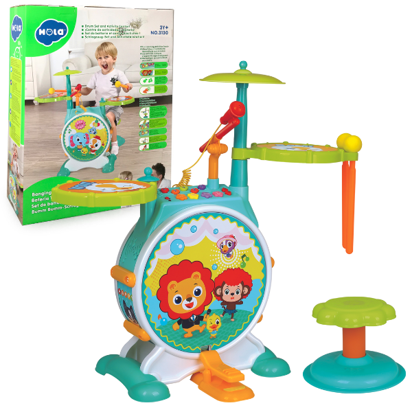 Cumpara  Jucării muzicale și instrumente - Set de instrumente de percuție și scaun..