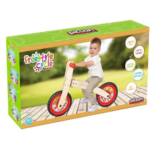 Bicicletă de echilibru din lemn pentru copii „Free Style” 