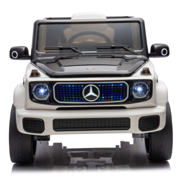 Masinuta electrica MERCEDES BENZ EQG, 12V9Ah, motor 550Wx2, roți EVA, scaune din piele
