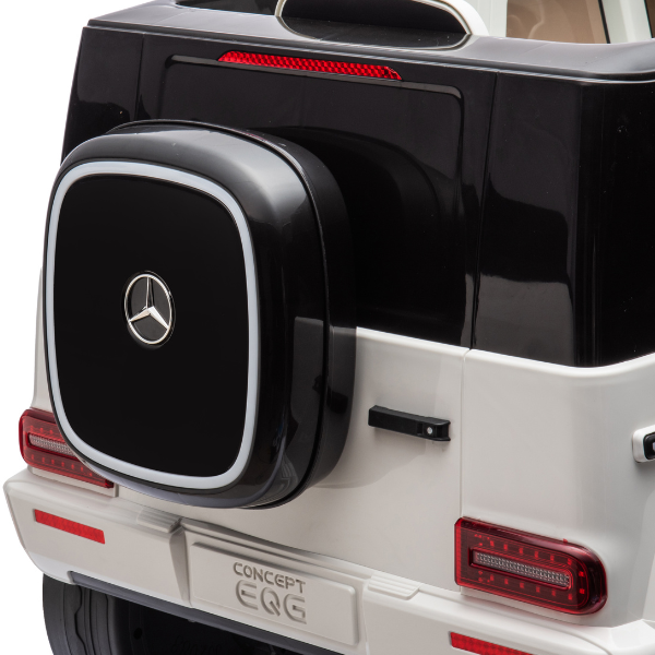 Masinuta electrica MERCEDES BENZ EQG, 12V9Ah, motor 550Wx2, roți EVA, scaune din piele