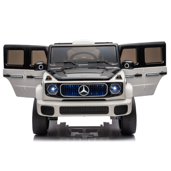 Masinuta electrica MERCEDES BENZ EQG, 12V9Ah, motor 550Wx2, roți EVA, scaune din piele