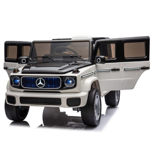 Masinuta electrica MERCEDES BENZ EQG, 12V9Ah, motor 550Wx2, roți EVA, scaune din piele
