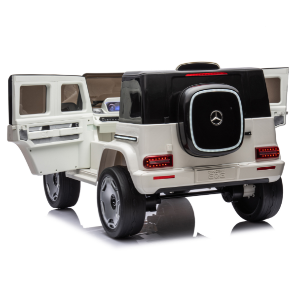 Masinuta electrica MERCEDES BENZ EQG, 12V9Ah, motor 550Wx2, roți EVA, scaune din piele