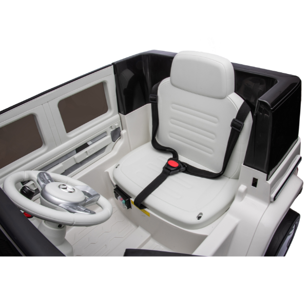 Masinuta electrica MERCEDES BENZ EQG, 12V9Ah, motor 550Wx2, roți EVA, scaune din piele