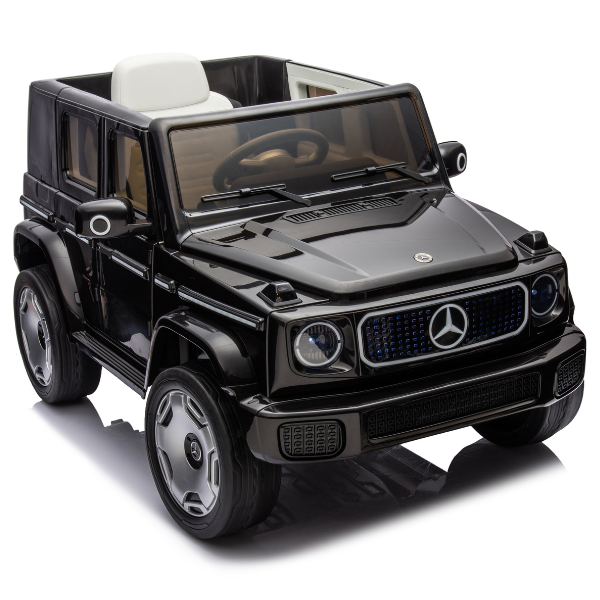 Masinuta electrica MERCEDES BENZ EQG, 12V9Ah, motor 550Wx2, roți EVA, scaune din piele