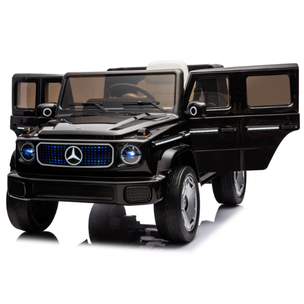 Masinuta electrica MERCEDES BENZ EQG, 12V9Ah, motor 550Wx2, roți EVA, scaune din piele