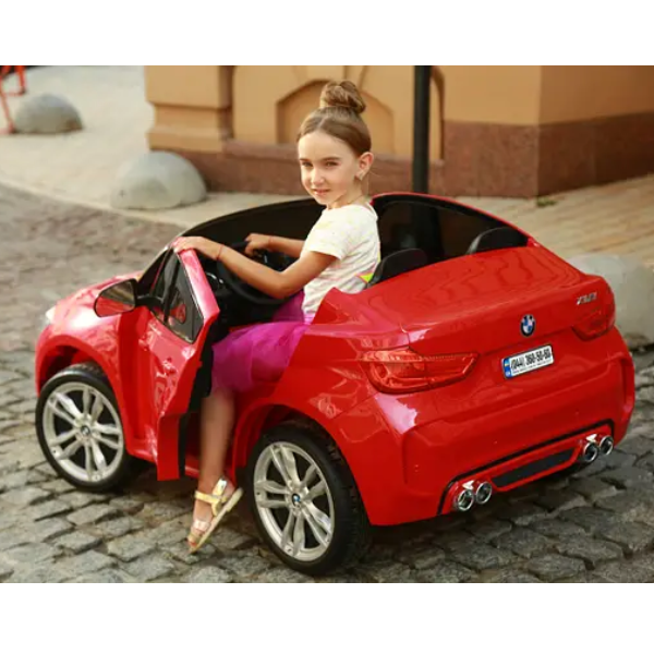 Masinuta electrica BMW X6M, 12V7AH, motor 35Wx2, roți EVA, scaune din piele