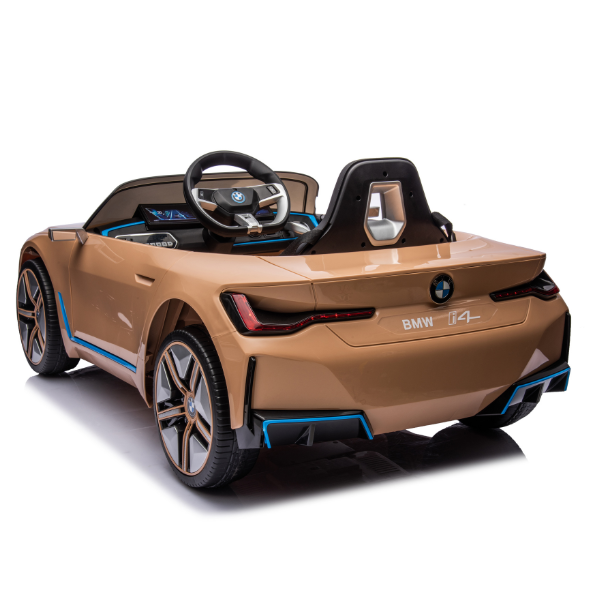 Masinuta electrica BMW I4, 12V7Ah, motor 390Wx2, roți EVA