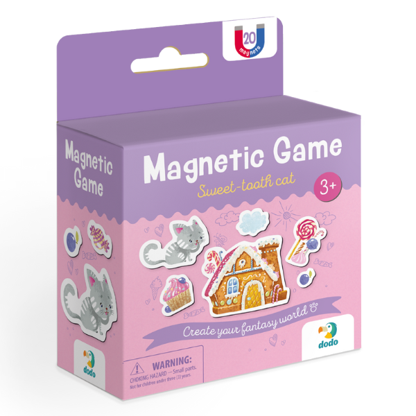 Joc magnetic „Pisicuța cu dulciuri”, 20 elem.