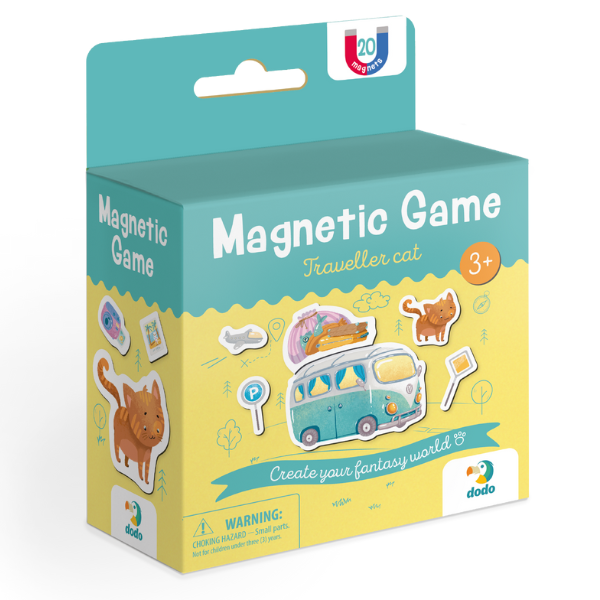 Joc magnetic „Pisicuța călătoare”, 20 elem.