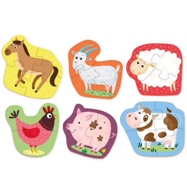 Puzzle 6 in 1 „Animale domestice”