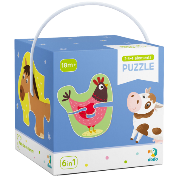 Puzzle 6 in 1 „Animale domestice”